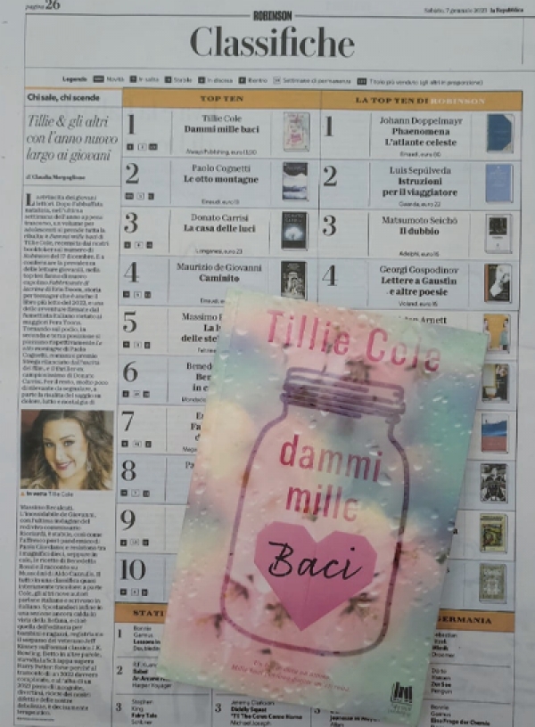 Dammi mille baci di Tillie Cole è il libro più venduto in Italia!